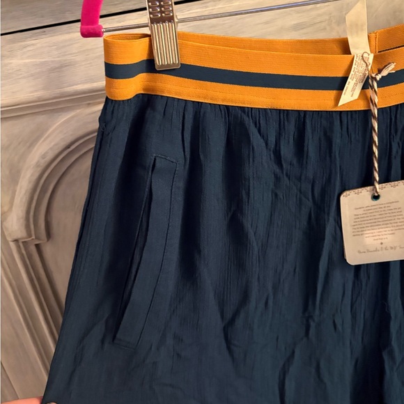 Matilda Jane‎ Try Something New Navy Pull On Wide Leg Gauzy Pants Lagenlook - Picture 7 of 9